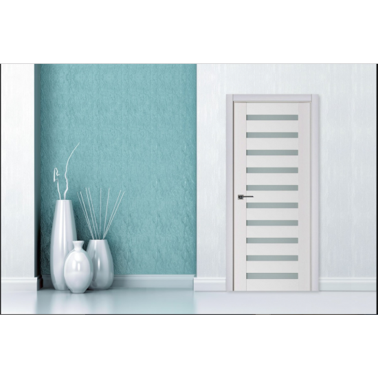 Nova Triplex 027 White Wood Lacquered Modern Interior Door