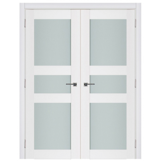 Nova Triplex 029 White Wood Lacquered Modern Interior Door