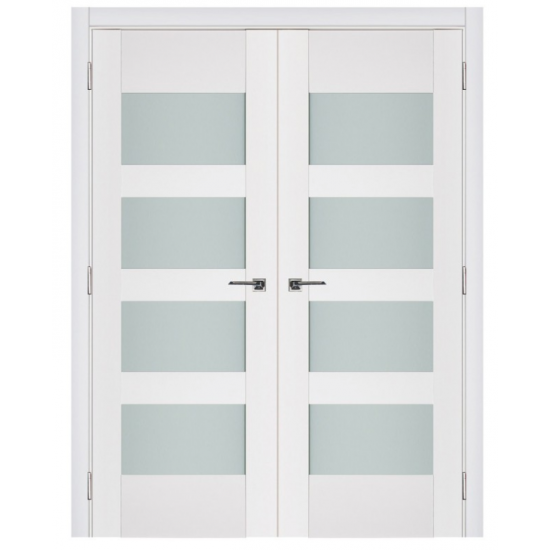 Nova Triplex 035 White Wood Lacquered Modern Interior Door