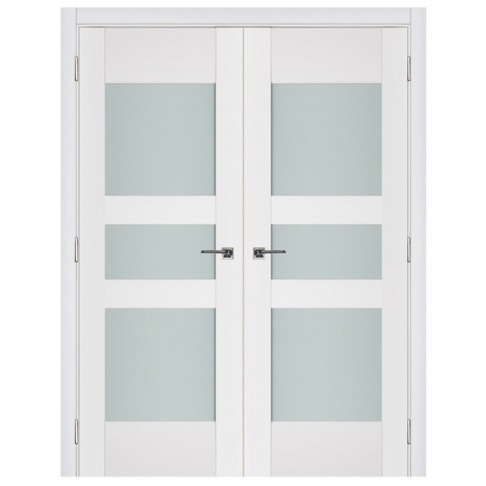 Nova Triplex 036 White Wood Lacquered Modern Interior Door