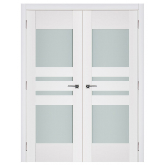 Nova Triplex 037 White Wood Lacquered Modern Interior Door