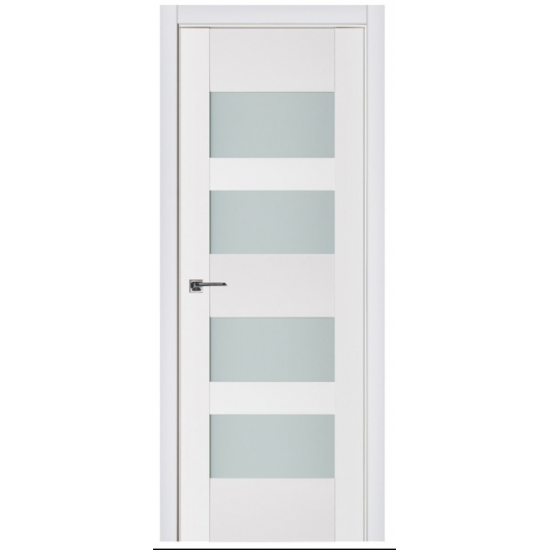 Nova Triplex 041 White Wood Lacquered Modern Interior Door