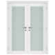 Nova Triplex 046 White Wood Lacquered Modern Interior Door