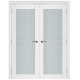 Nova Triplex 047 White Wood Lacquered Modern Interior Door