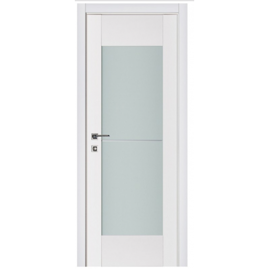 Nova Triplex 053 White Wood Lacquered Modern Interior Door