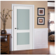 Nova Triplex 055 White Wood Lacquered Modern Interior Door