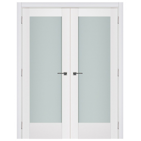 Nova Triplex 056 White Wood Lacquered Modern Interior Door