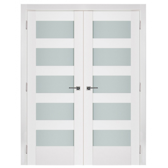 Nova Triplex 059 White Wood Lacquered Modern Interior Door