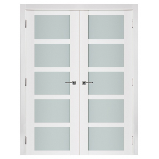 Nova Triplex 063 White Wood Lacquered Modern Interior Door