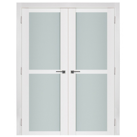 Nova Triplex 066 White Wood Lacquered Modern Interior Door