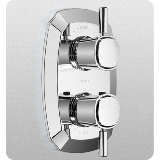TOTO TS970C1 Guinevere® Thermostatic Mixing Valve with One-Way Volume Control and Lever Handles