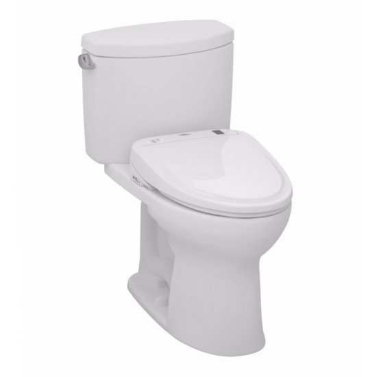TOTO MW454574CEFG#01 Drake II Two-Piece Elongated Toilet with 1.28 GPF Single Flush and S300e Connect+ Washlet