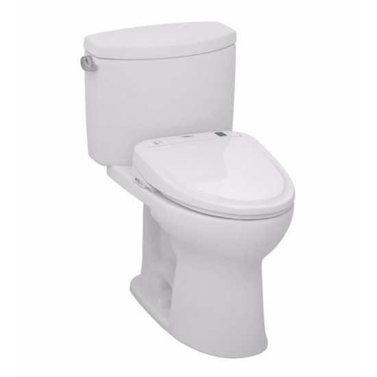 TOTO MW454584CEFG#01 Drake II Two-Piece Elongated Toilet with 1.28 GPF Single Flush and S350e Connect+ Washlet