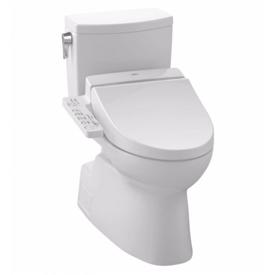 TOTO MW4742034CUFG#01 Vespin II 1G Two-Piece Elongated Toilet with 1.0 GPF Single Flush and C100 Connect+ Washlet