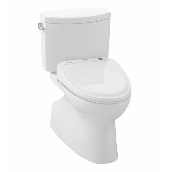TOTO MW474574CEFG#01 Vespin II Two-Piece Elongated Toilet with 1.28 GPF Single Flush and S300e Connect+ Washlet