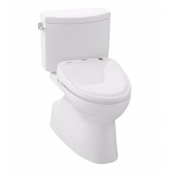 TOTO MW474574CEFG#01 Vespin II Two-Piece Elongated Toilet with 1.28 GPF Single Flush and S300e Connect+ Washlet