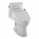 TOTO MW6042044CEFG#01 UltraMax II One-Piece Elongated Bowl with 1.28 GPF Single Flush and C200 Connect+ Washlet