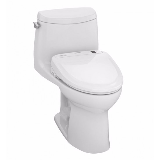 TOTO MW604574CUFG#01 UltraMax II 1G One-Piece Elongated Bowl with 1.0 GPF Single Flush and S300e Connect+ Washlet