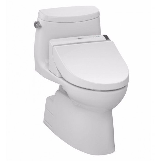 TOTO MW6142044CEFG#01 Carlyle II One-Piece Elongated Bowl with 1.28 GPF Single Flush and C200 Connect+ Washlet