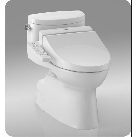 TOTO MW6342034CEFG#01 Supreme II One-Piece Elongated Bowl with 1.28 GPF Single Flush and C100 Connect+ Washlet