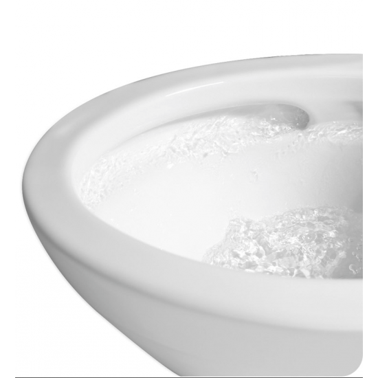 TOTO CST614CEFGT20#01 Carlyle II One-Piece Connect+ Elongated Bowl with 1.28 GPF Single Flush