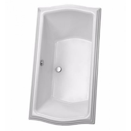 TOTO ABY781N Clayton 60" Acrylic Freestanding Soaker Bathtub with Grab Bar and Slip-resistance