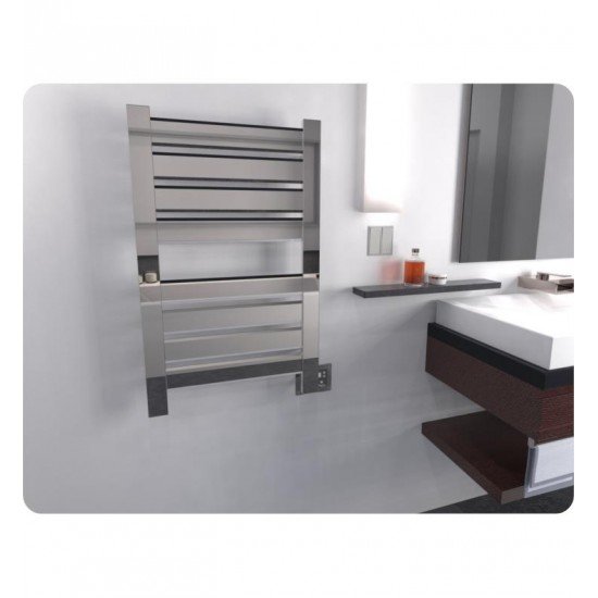 Amba V2338 Vega 26 1/4" Wall Mount Panel Bar Electric Heated Towel Warmer