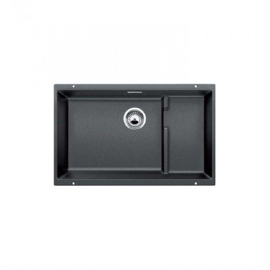 Blanco 519450 Precis 27 1/2" Single Bowl Undermount Silgranit Kitchen Sink in Anthracite