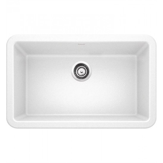 Blanco 401734 Ikon 29 3/8" Single Bowl Farmhouse/Front-Apron Silgranit Kitchen Sink in White