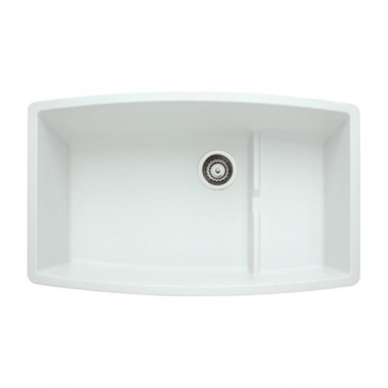 Blanco 440066 Performa 32" Cascade Single Bowl Undermount Silgranit Kitchen Sink in White