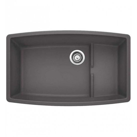 Blanco 441476 Performa 32" Cascade Single Bowl Undermount Silgranit Kitchen Sink in Cinder