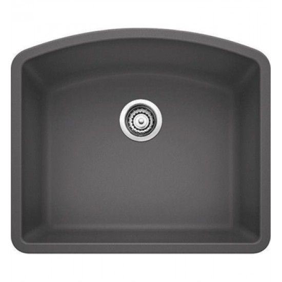 Blanco 441468 Diamond 24" Single Bowl Undermount Silgranit Kitchen Sink in Cinder
