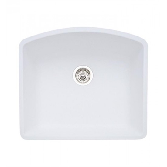 White 440175 DIAMOND SILGRANIT Single Bowl Undermount Kitchen Sink BLANCO