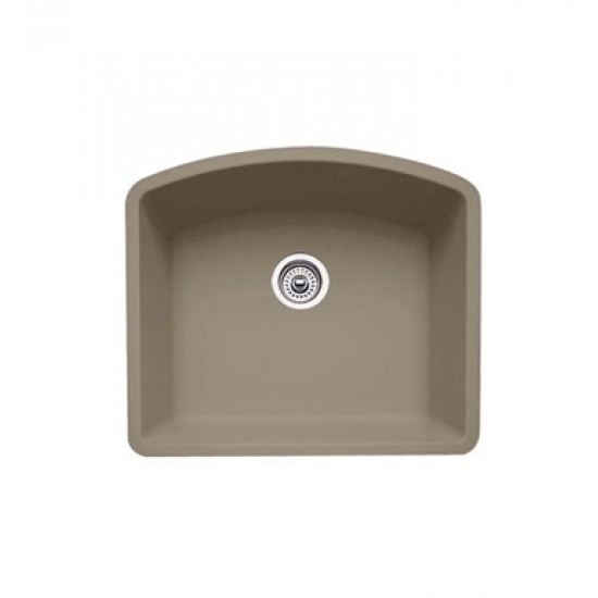 Blanco 441281 Diamond 24" Single Bowl Undermount Silgranit Kitchen Sink in Truffle