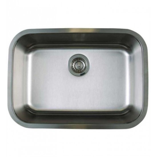 Blanco 441025 Stellar 25" Medium Single Bowl Undermount Stainless Steel Kitchen Sink in Refined Brushed