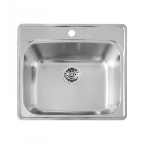 Blanco 441078 Essential 25" Single Bowl Drop In Kitchen Sink in Brushed Satin