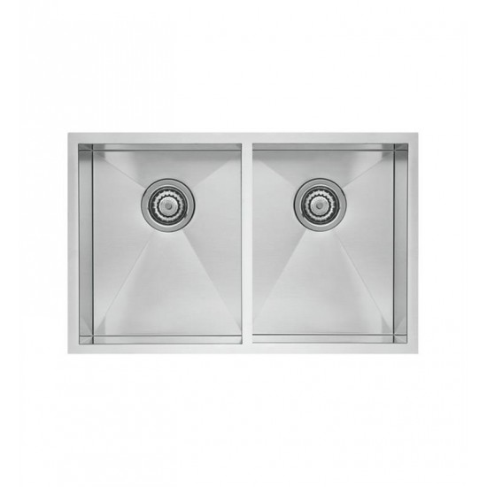 Blanco 518170 Quatrus 32" Double Bowl Undermount Stainless Steel Kitchen Sink in Satin