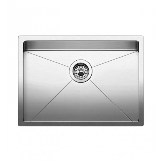 Blanco 519547 Quatrus 25" Medium Single Bowl Undermount Stainless Steel Kitchen Sink in Satin