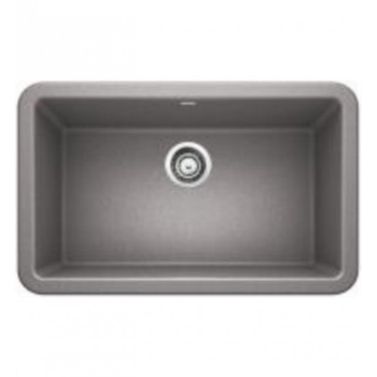Blanco 401778 Ikon 30" Single Bowl Farmhouse/Front-Apron Silgranit Kitchen Sink in Metallic Gray