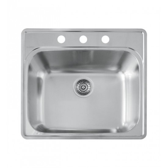 Blanco 441400 Essential 25" Single Bowl Stainless Steel Kitchen Sink in Brushed Satin
