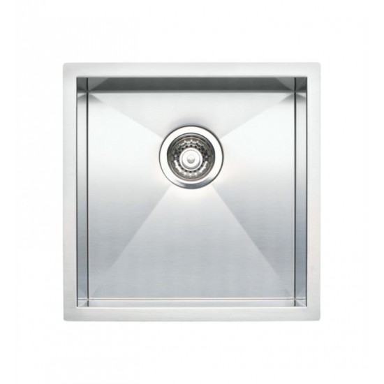 Blanco 518168 Quatrus 17" Single Bowl Undermount Stainless Steel Kitchen Sink in Satin