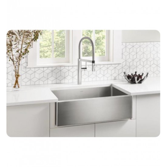 Blanco 522213 Quatrus 32" Single Bowl Farmhouse/Front-Apron Stainless Steel Kitchen Sink