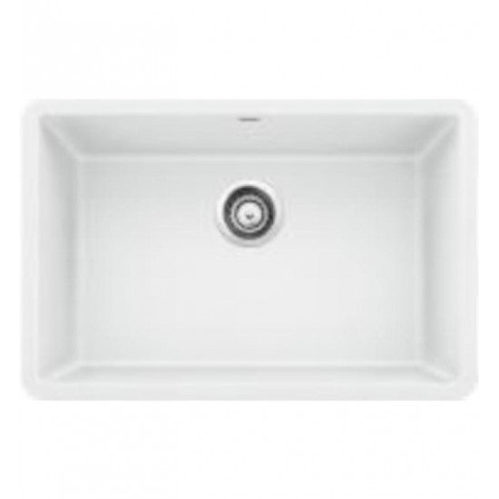 Blanco 522429 Precis 26 7/8" Single Bowl Undermount Silgranit Kitchen Sink in White