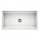 Blanco 523026 Profina 36" Single Bowl Apron Front Fireclay Kitchen Sink in White