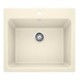 Blanco 401925 Liven 25" Single Bowl Drop In/Undermount Laundry Silgranit Kitchen Sink in Biscuit