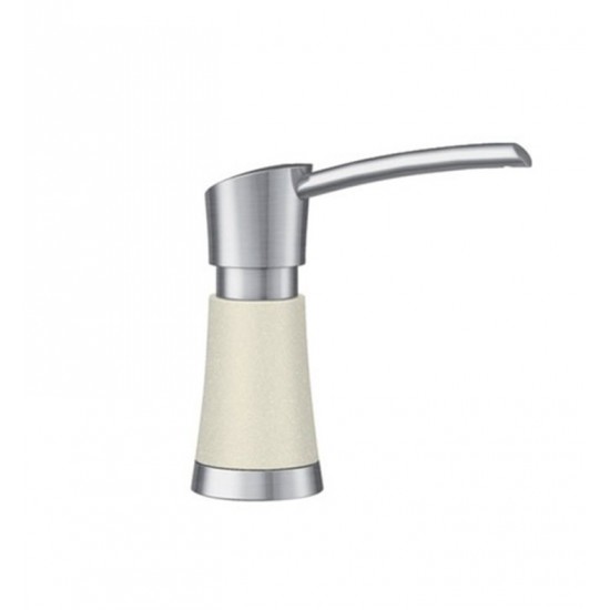 Blanco 403800 Artona 4" Solid Brass Soap Dispenser in Biscuit/Stainless Steel Finish