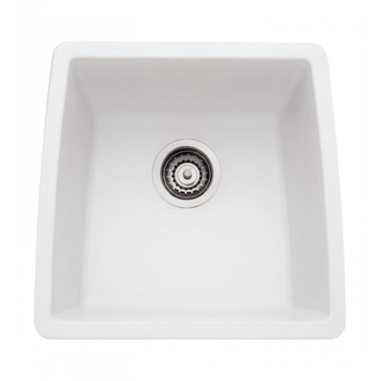 Blanco 440081 Performa 17 1/2" Single Bowl Undermount Silgranit Bar Kitchen Sink in White