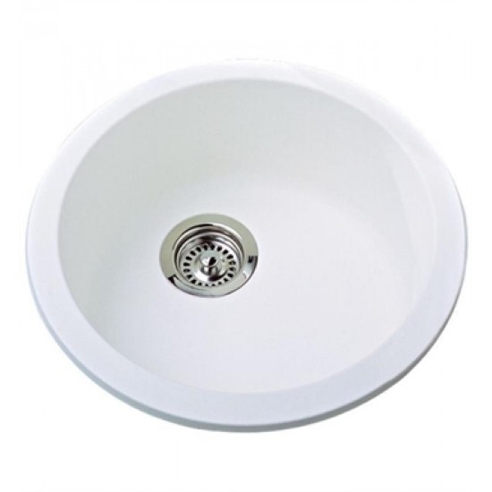 Blanco 511631 Rondo 17 3/4" Single Bowl Undermount Silgranit Bar Kitchen Sink in White
