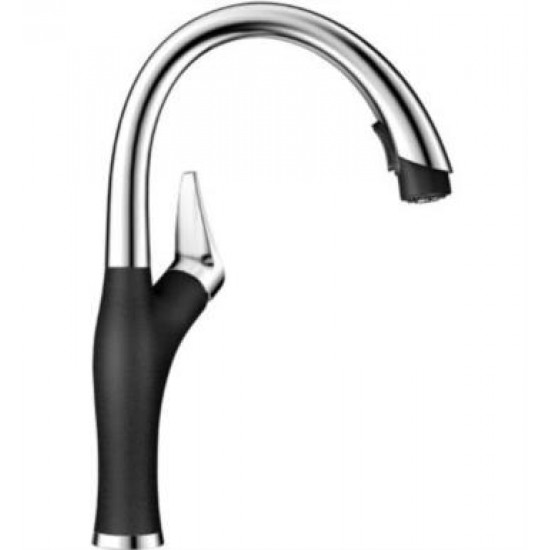 Blanco 442031 Artona 1.5 GPM Kitchen Faucet with Pulldown Dual Spray in Anthracite/Stainless Steel