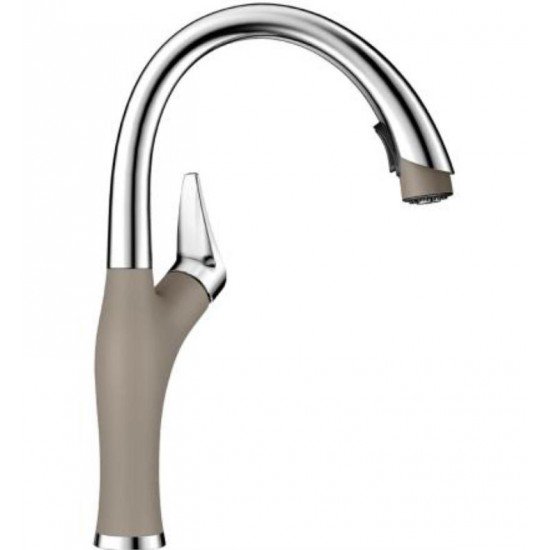 Blanco 442035 Artona 1.5 GPM Kitchen Faucet with Pulldown Dual Spray in Truffle/Stainless Steel